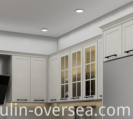American pastoral shaped paint door style kitchen cabinet